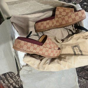 GUCCI | GG ANGELINA PLATFORM SANDAL | BEIGE | 37